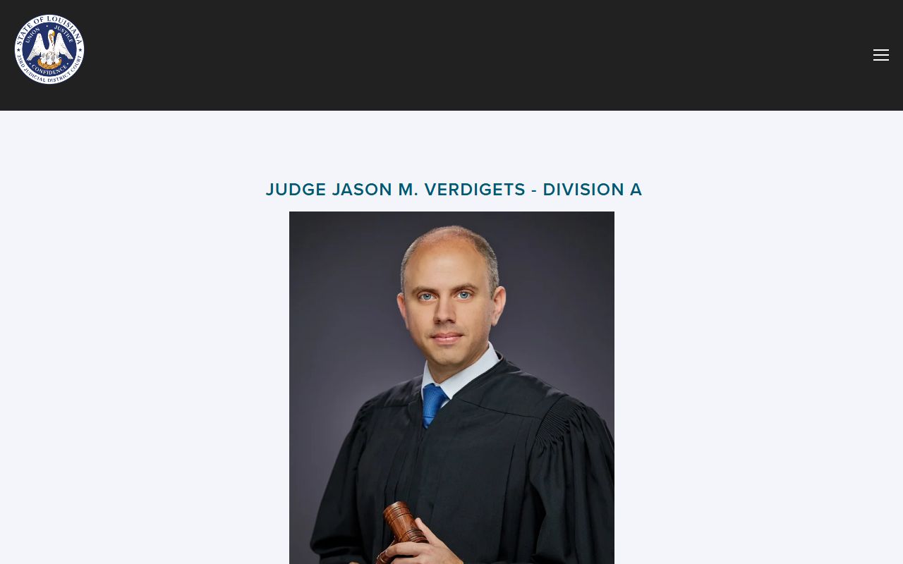 St. James Parish court dockets Division A judge page