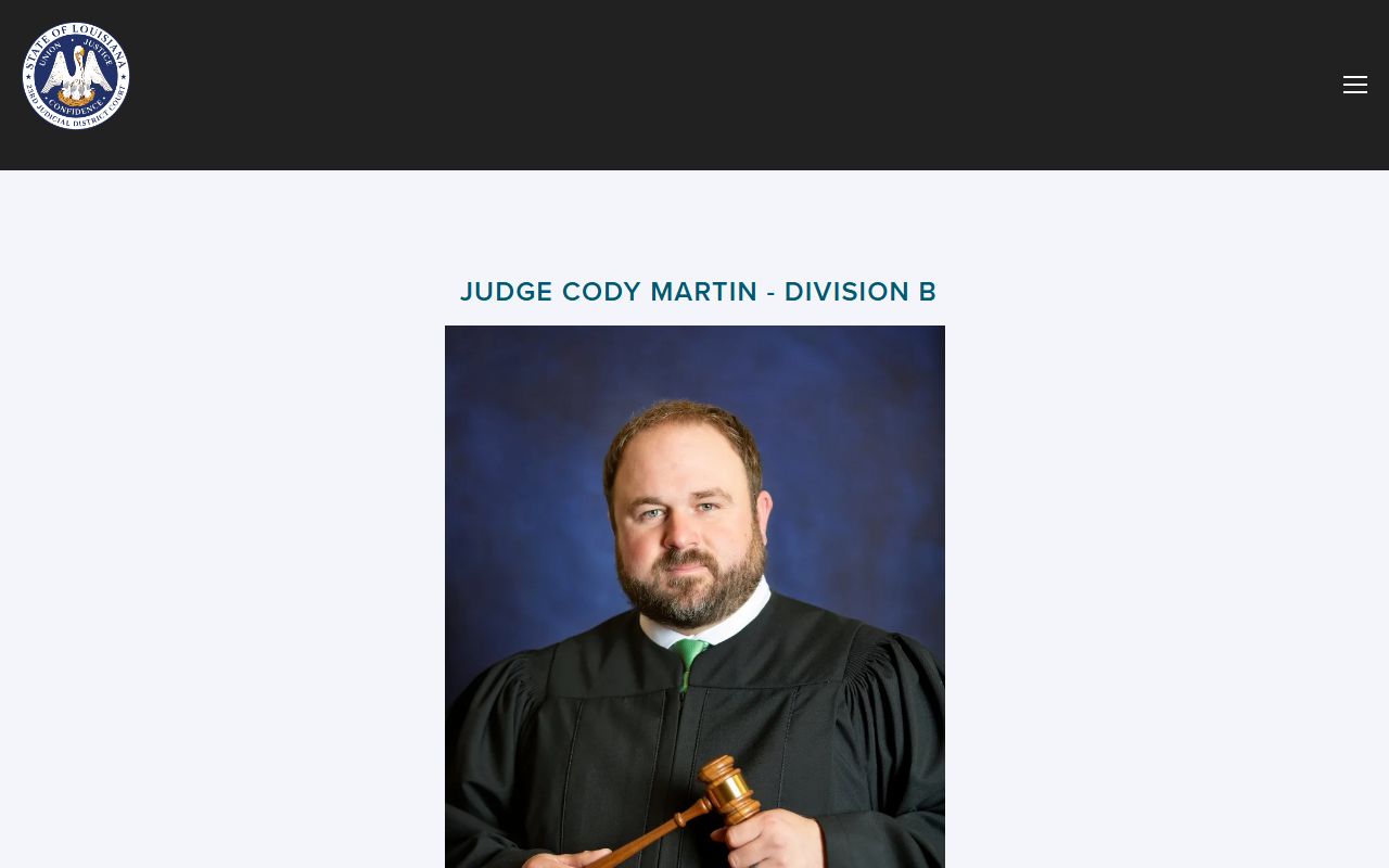 St. James Parish court dockets Division B judge page