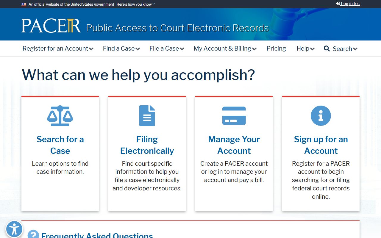 St. James Parish court records PACER federal lookup