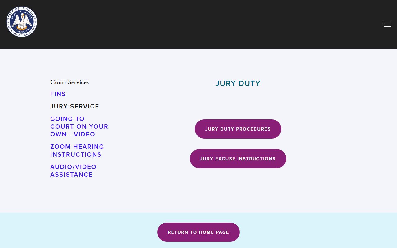 St. James Parish District Court jury service information