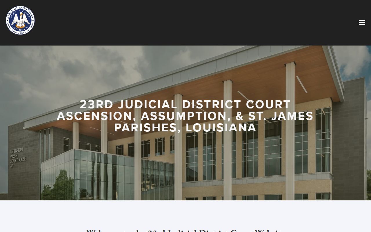 St. James Parish court records 23rd Judicial District Court homepage
