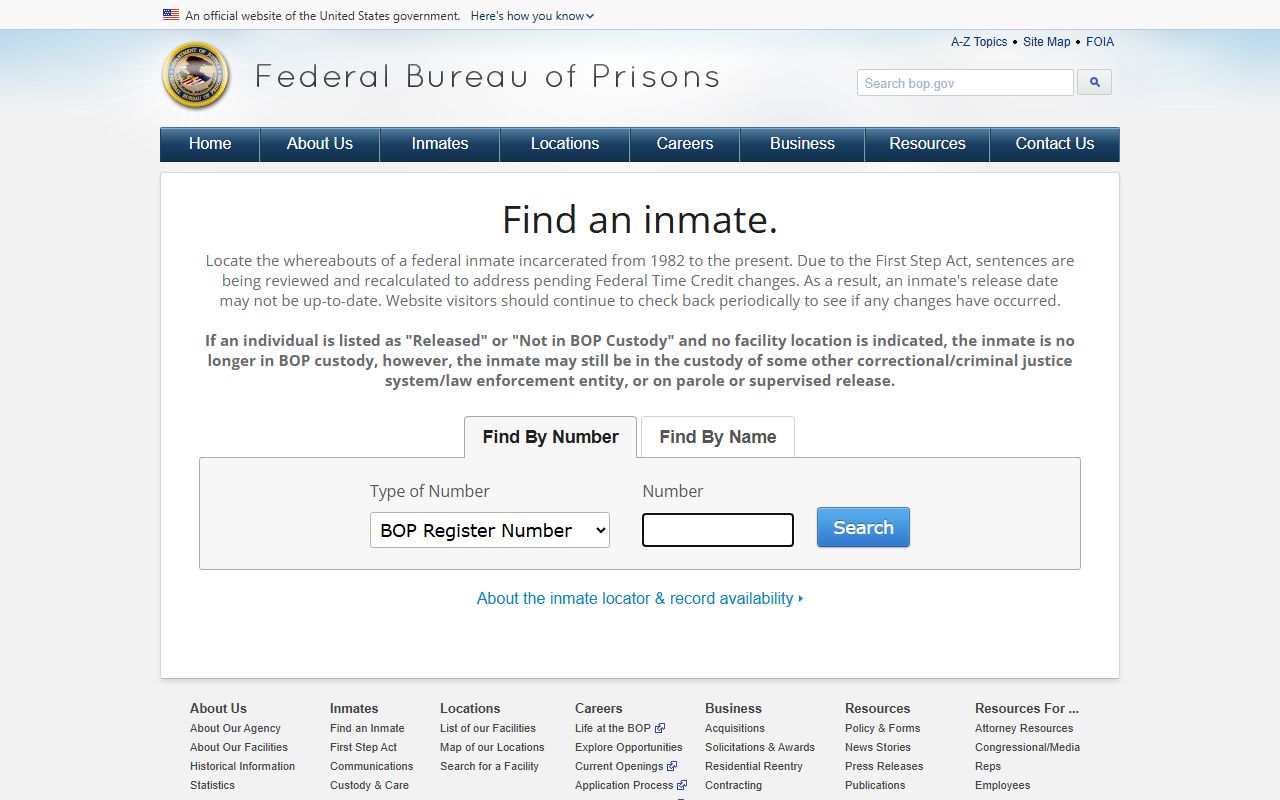 St. James Parish inmate search federal custody locator