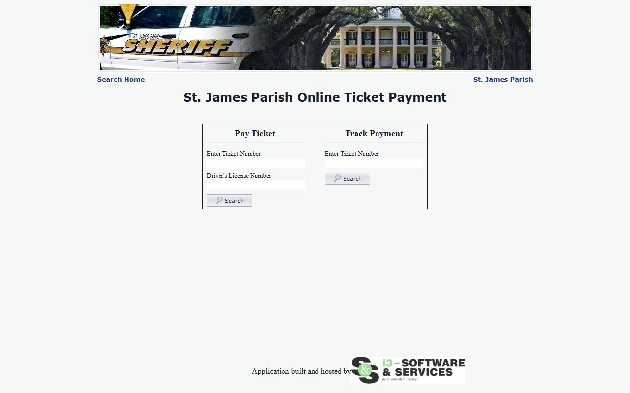 St. James Parish traffic court records ticket payment portal